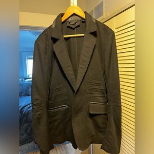 ROGUE Leather Trim Blazer Jacket